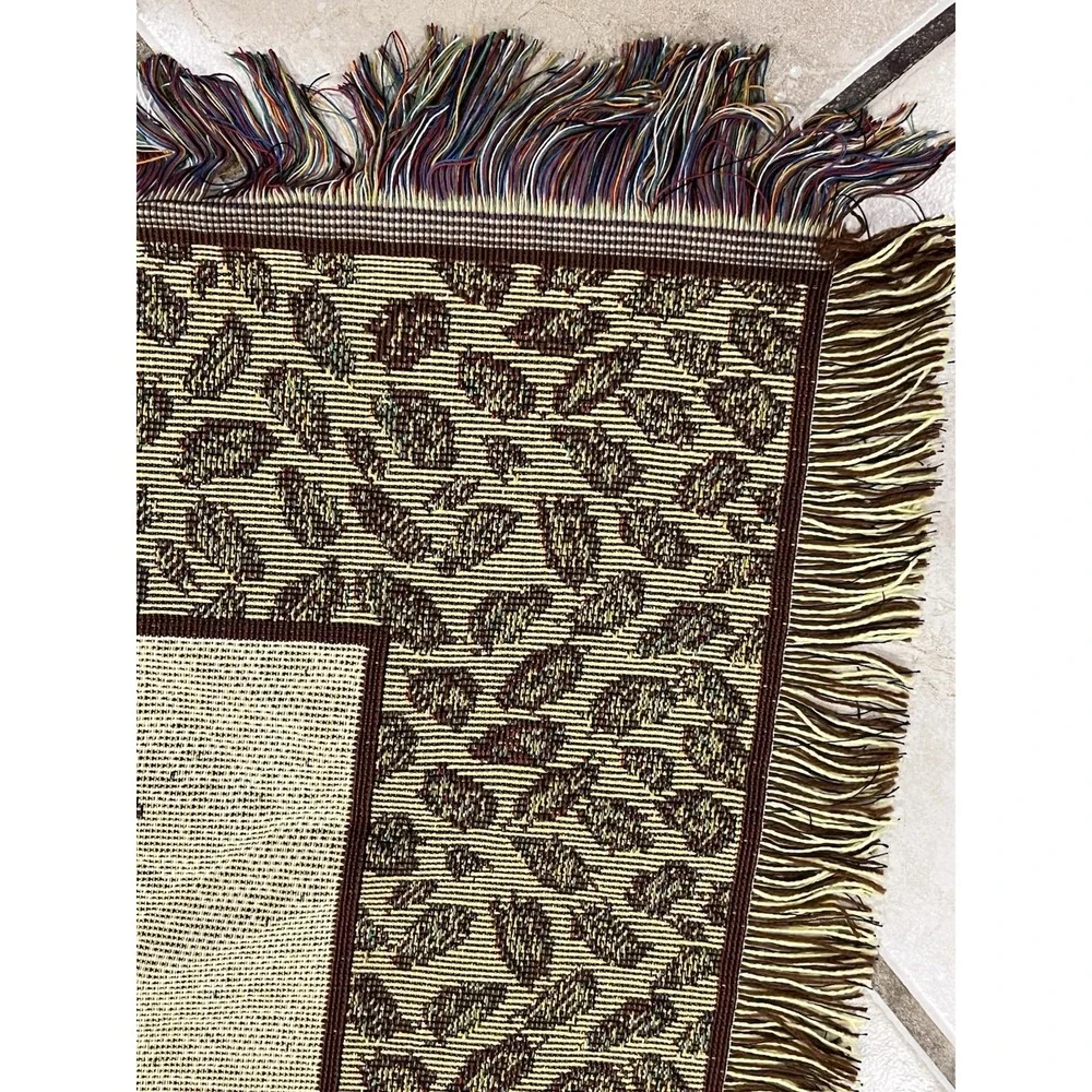 VTG  American Weavers Safari Tapestry Throw Blanket 60